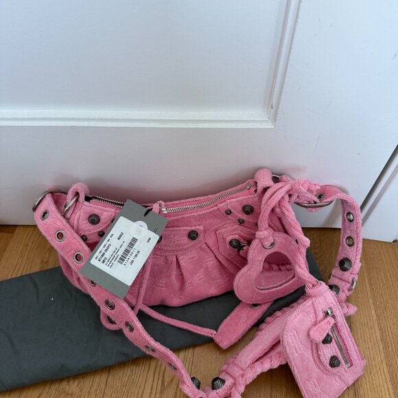 NWT Balenciaga Le Cagole XS Shoulder Bag BB Monogram Sponge Fabric - Picture 6 of 11